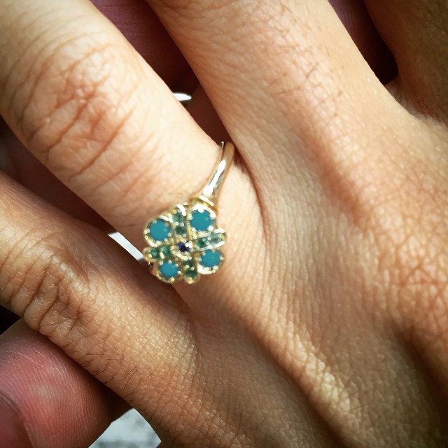 Photo of Mahira's engagement ring.